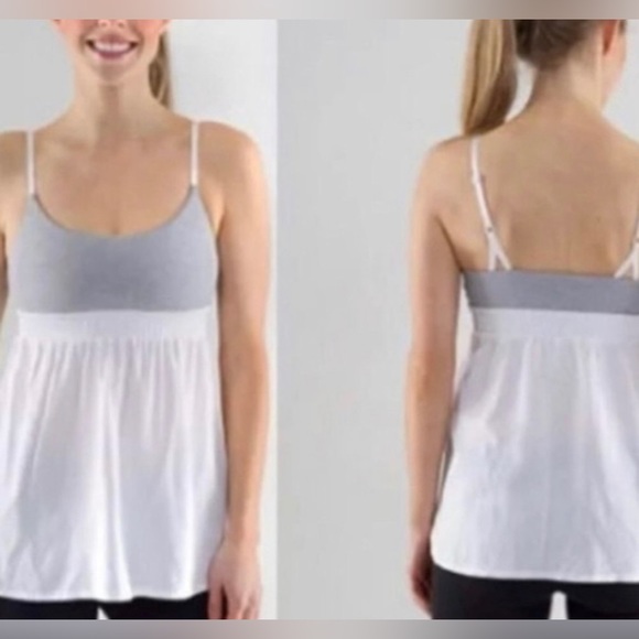 Lululemon | Bliss Tank in Heathered Coal & White - Picture 4 of 4